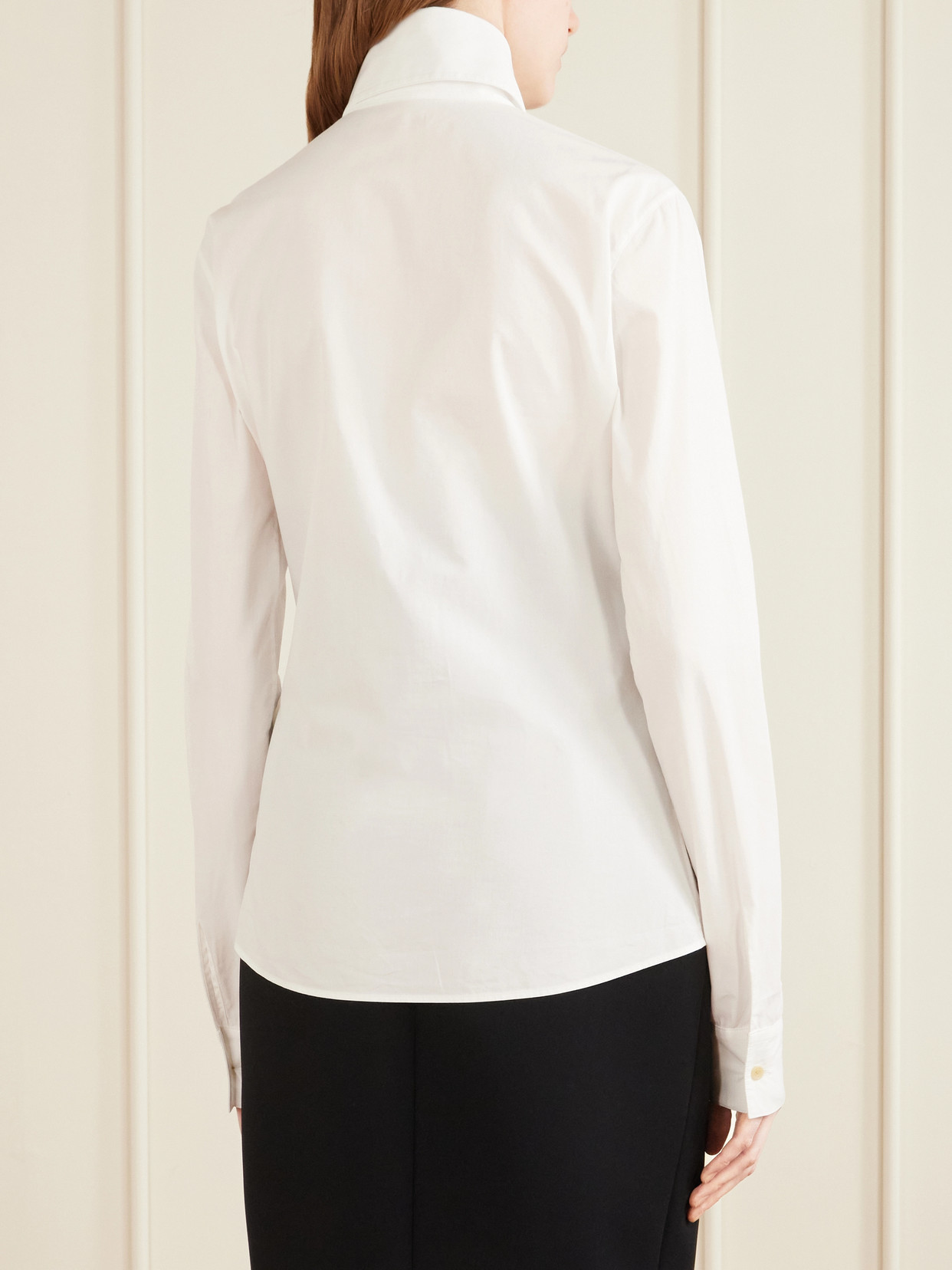 Khaite Ivy Cotton-poplin Shirt In White