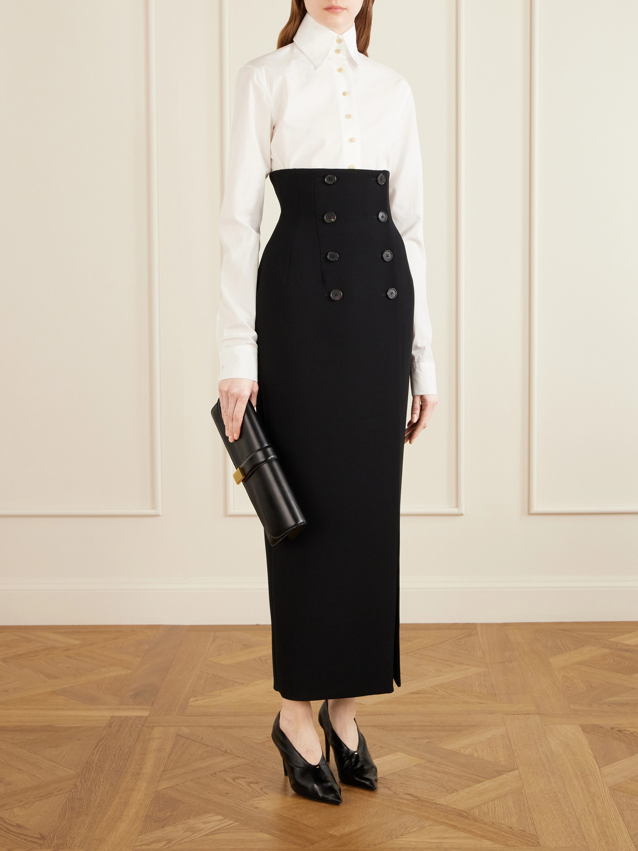 Khaite Ivy Cotton-poplin Shirt In White