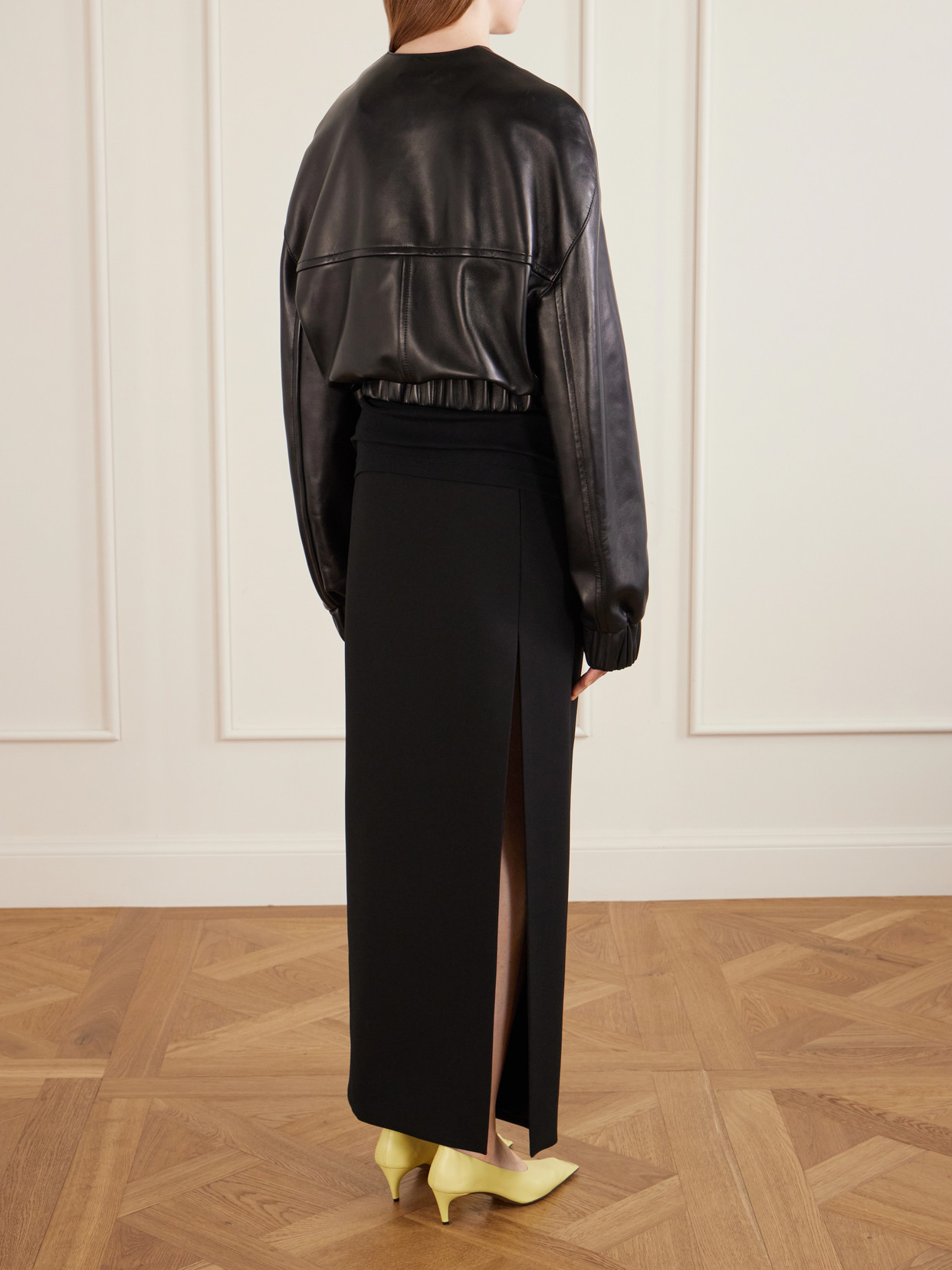 Cordan Cropped Leather Jacket