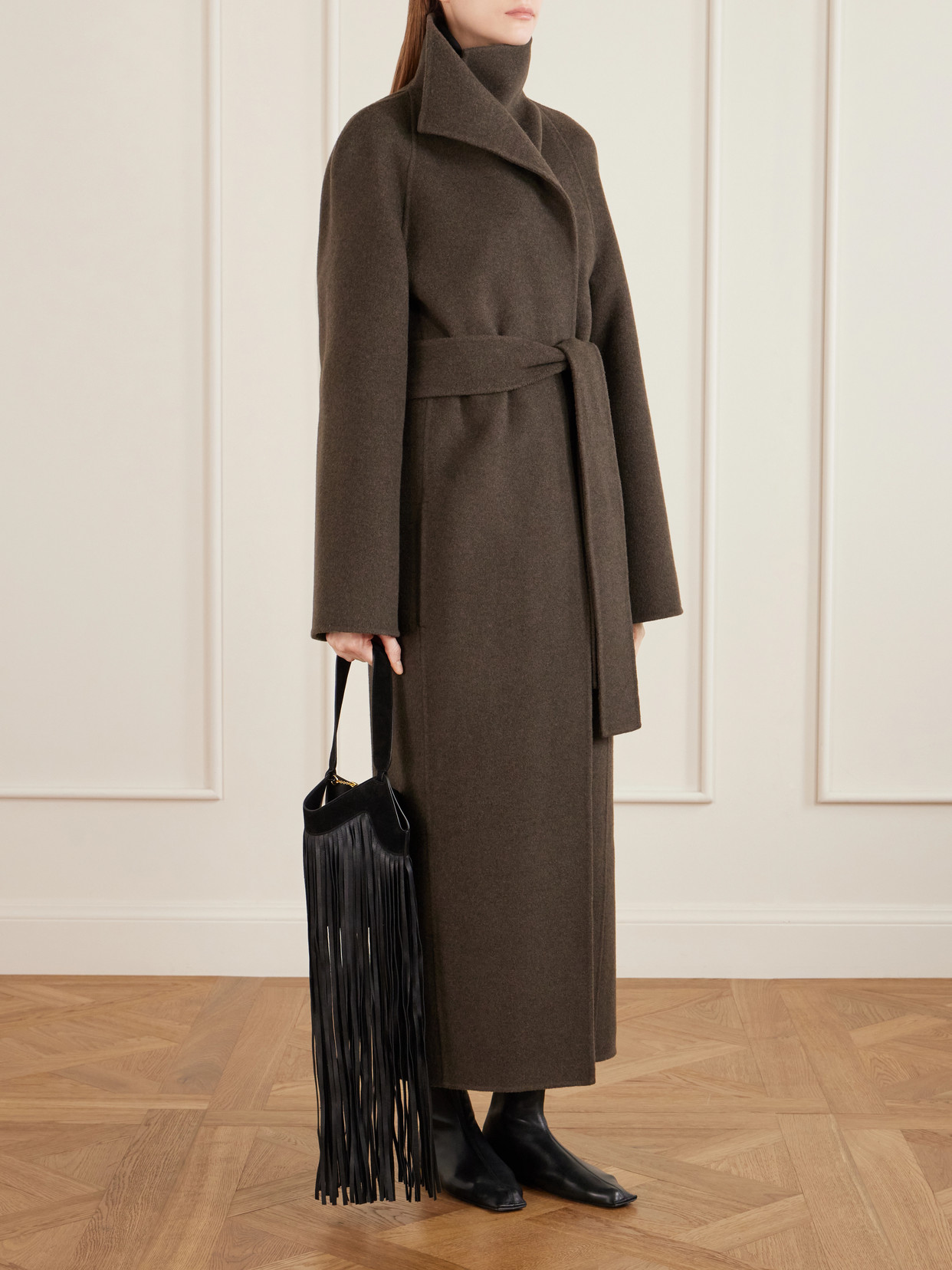Romare Belted Wool Long Coat
