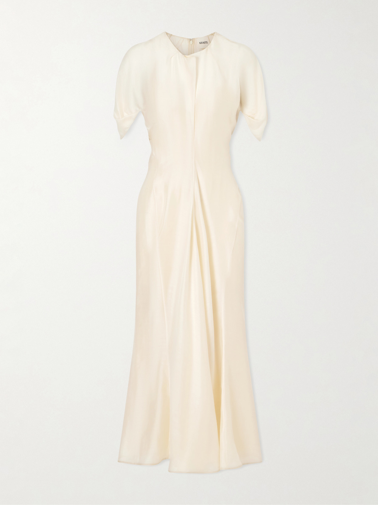 KHAITE - Ria Silk-blend Midi Dress - Neutrals