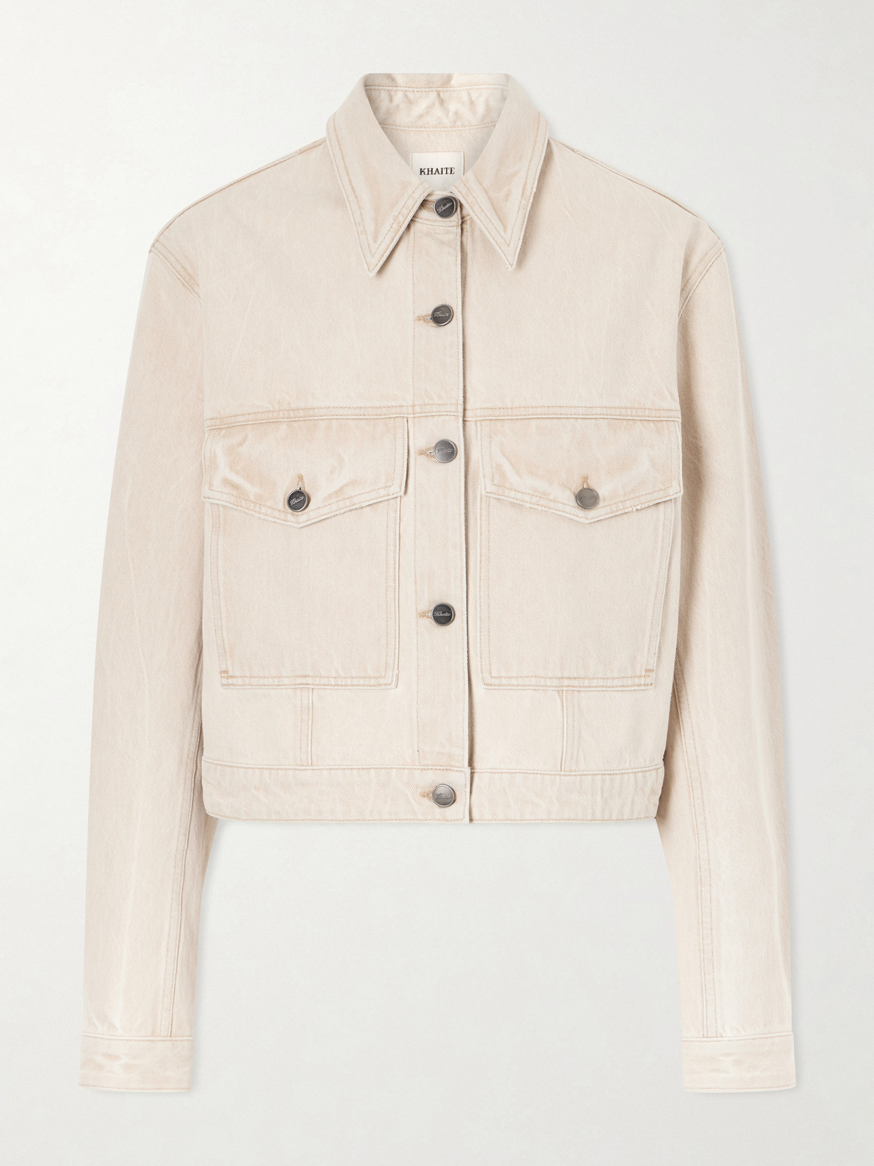 Khaite Tomer Denim Jacket In Neutral