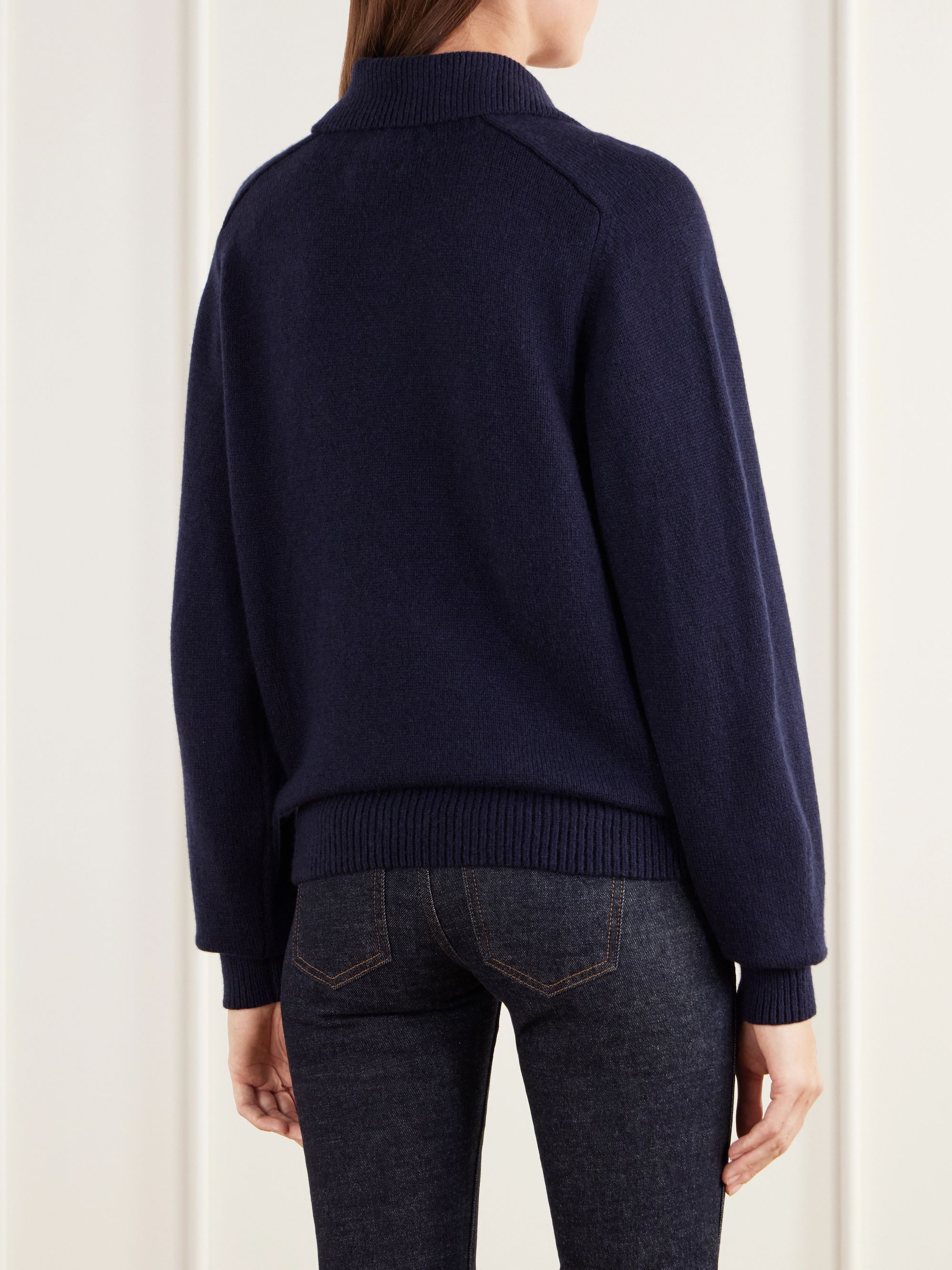 Khaite Jackson Wool and Cashmere-Blend Sweater — detail view 3