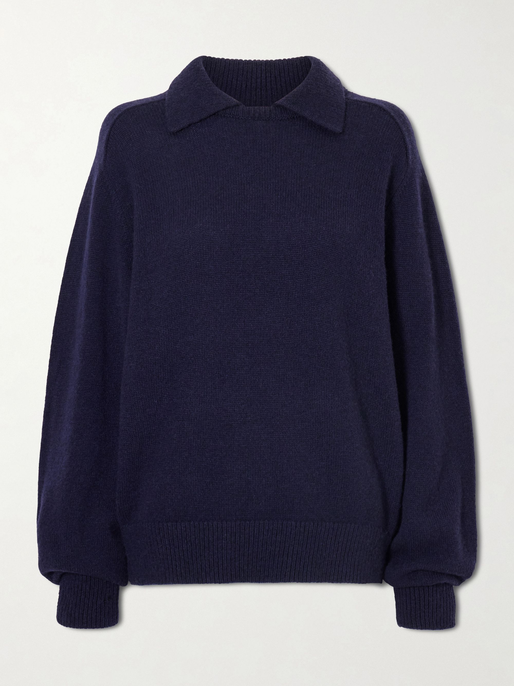 Khaite Jackson Wool and Cashmere-Blend Sweater — detail view 2