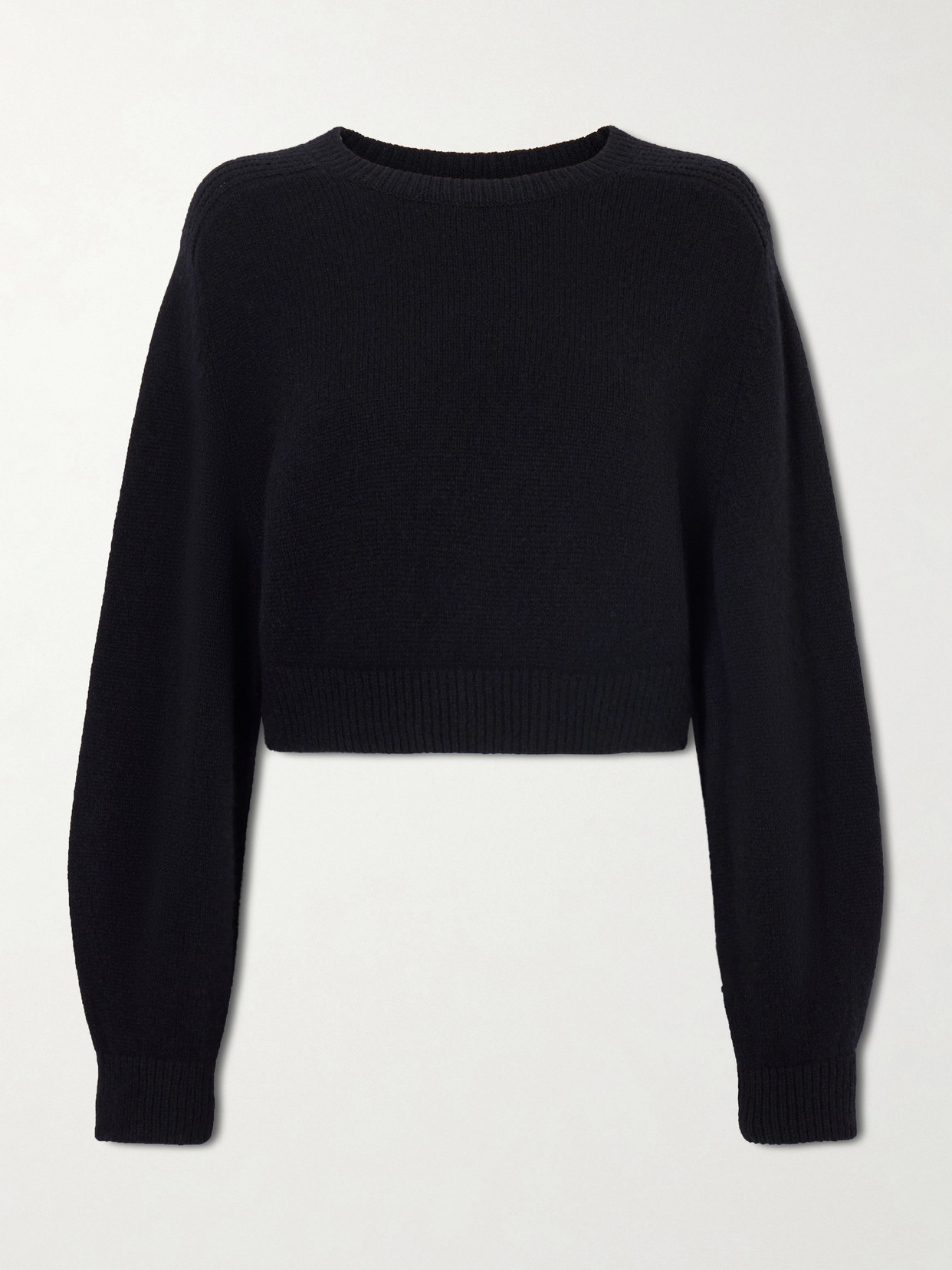 Khaite Masie Wool And Cashmere-blend Sweater In Black