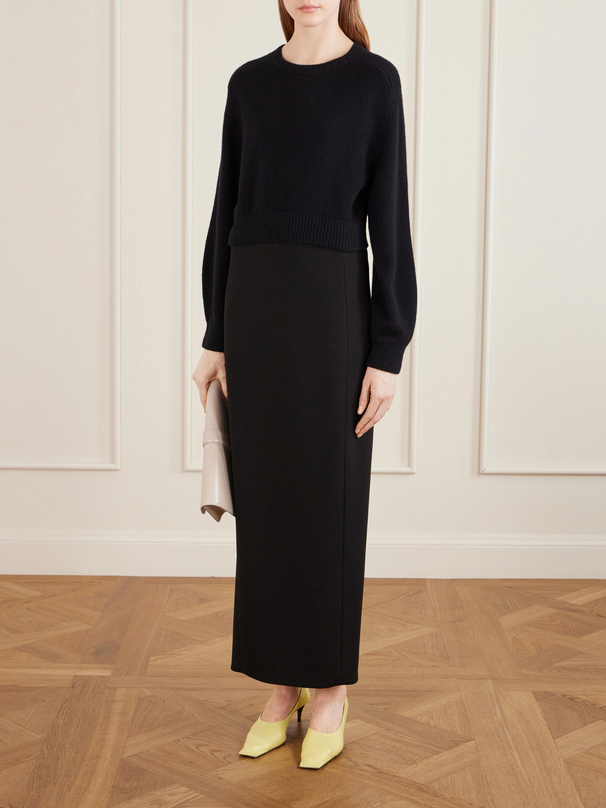 Masie Cropped Wool And Cashmere-Blend Sweater