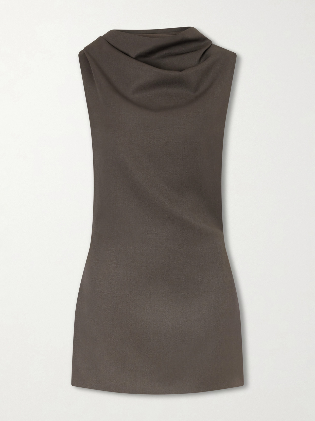 Khaite Astor Wool Mini Dress In Gray