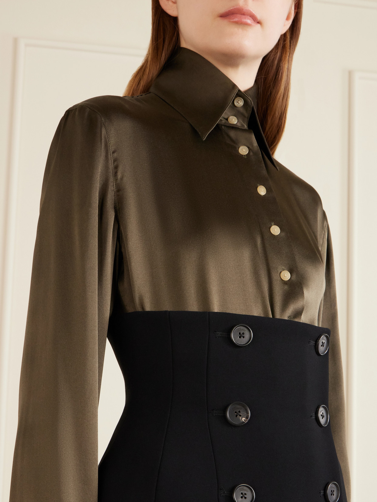 Ivy Silk-Satin Shirt