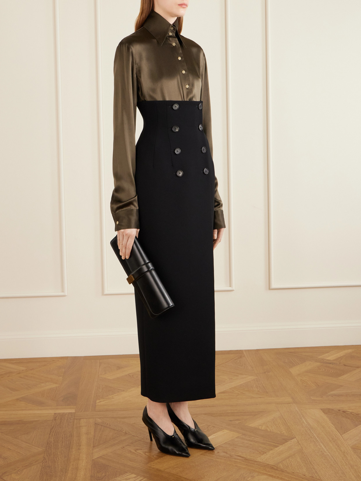 Ivy Silk-Satin Shirt