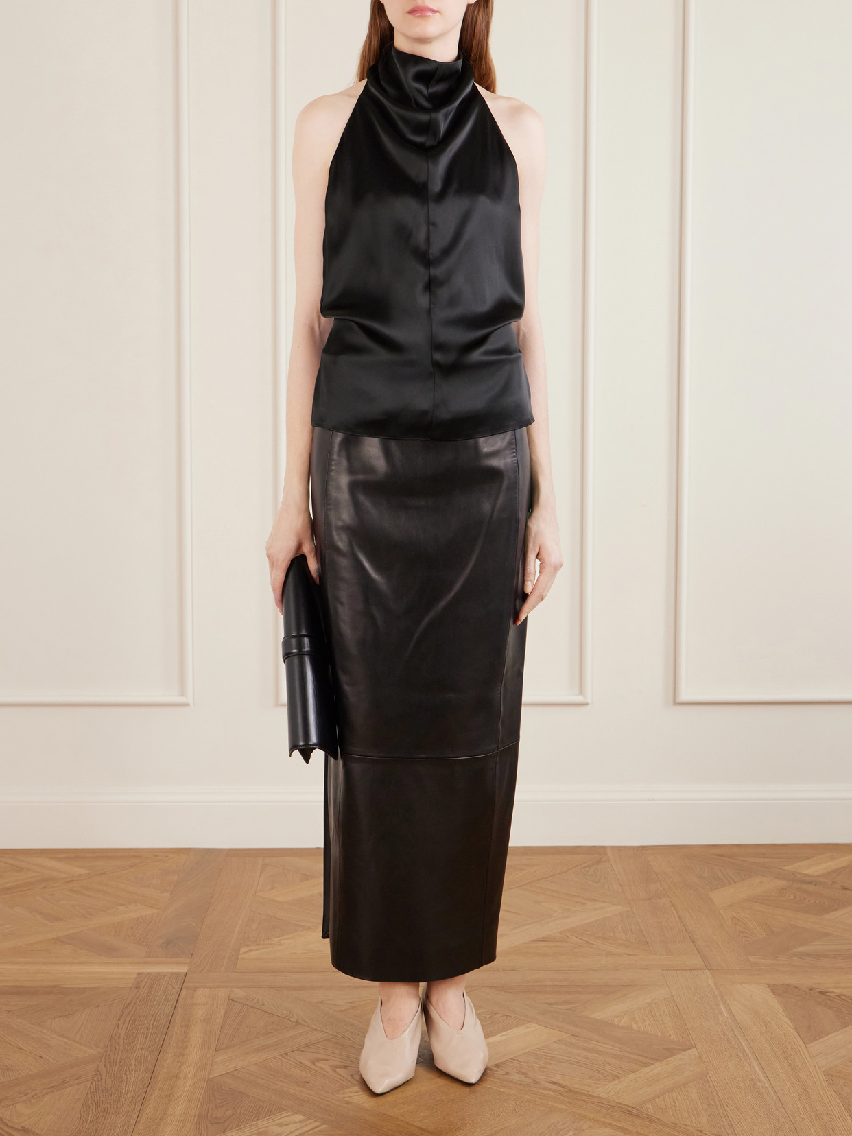 Rone Satin Halterneck Blouse