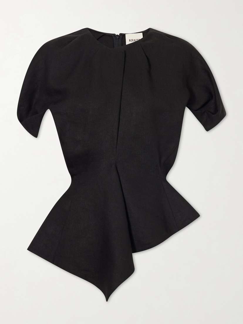 Khaite Rumi Linen-blend Blouse