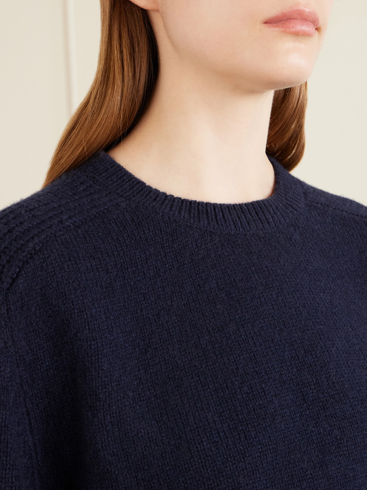 Masie Cropped Wool And Cashmere-Blend Sweater