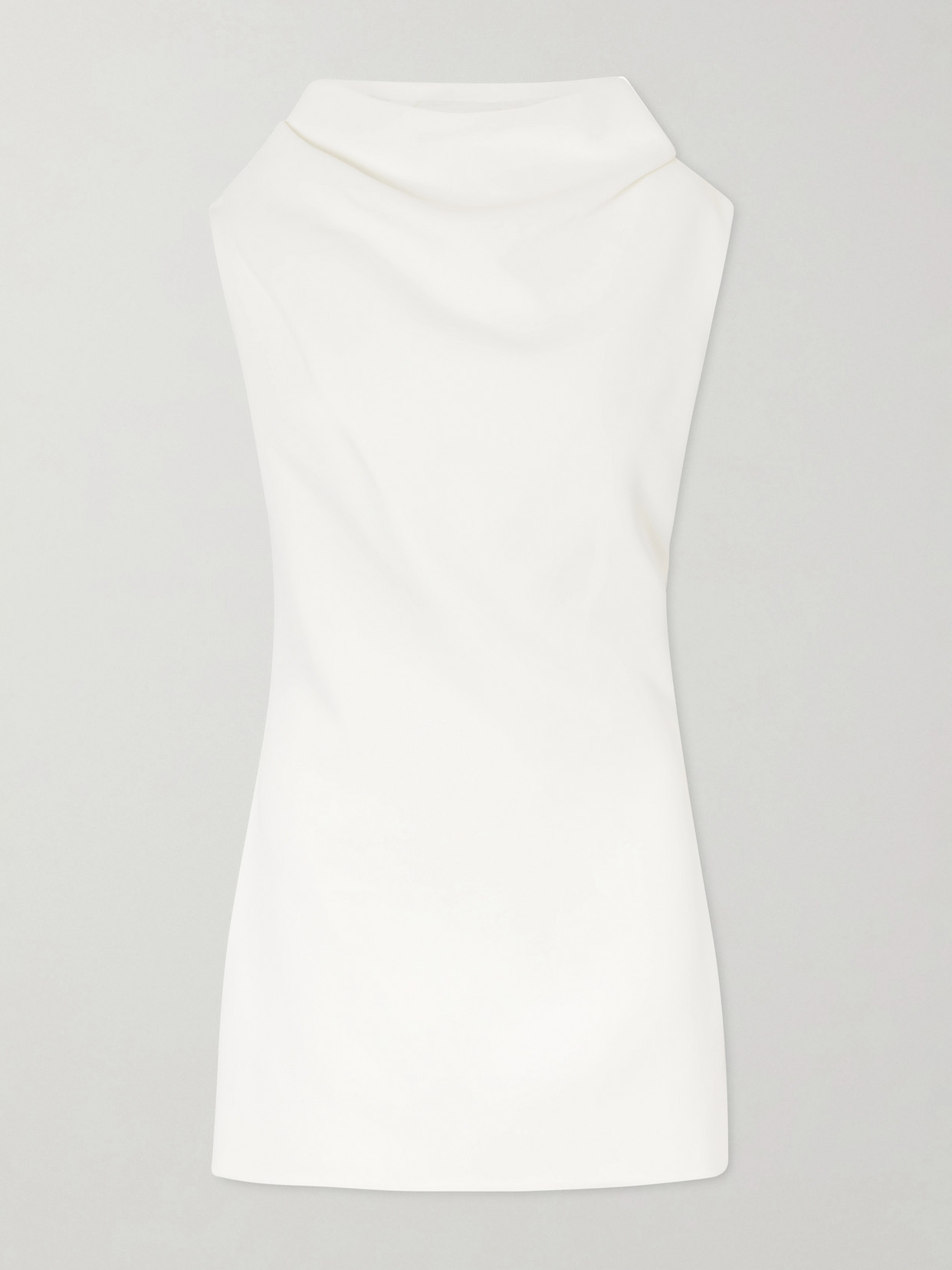 KHAITE - Astor Bonded Crepe Satin Mini Dress - White