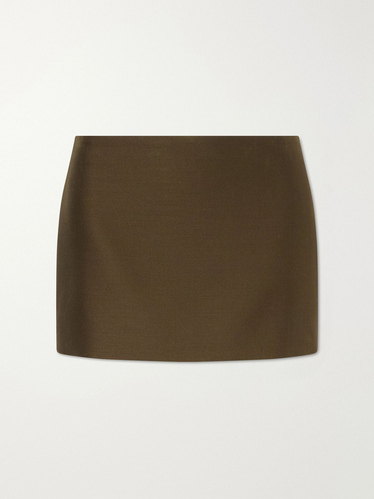 Jett wool and silk-blend cady mini skirt
