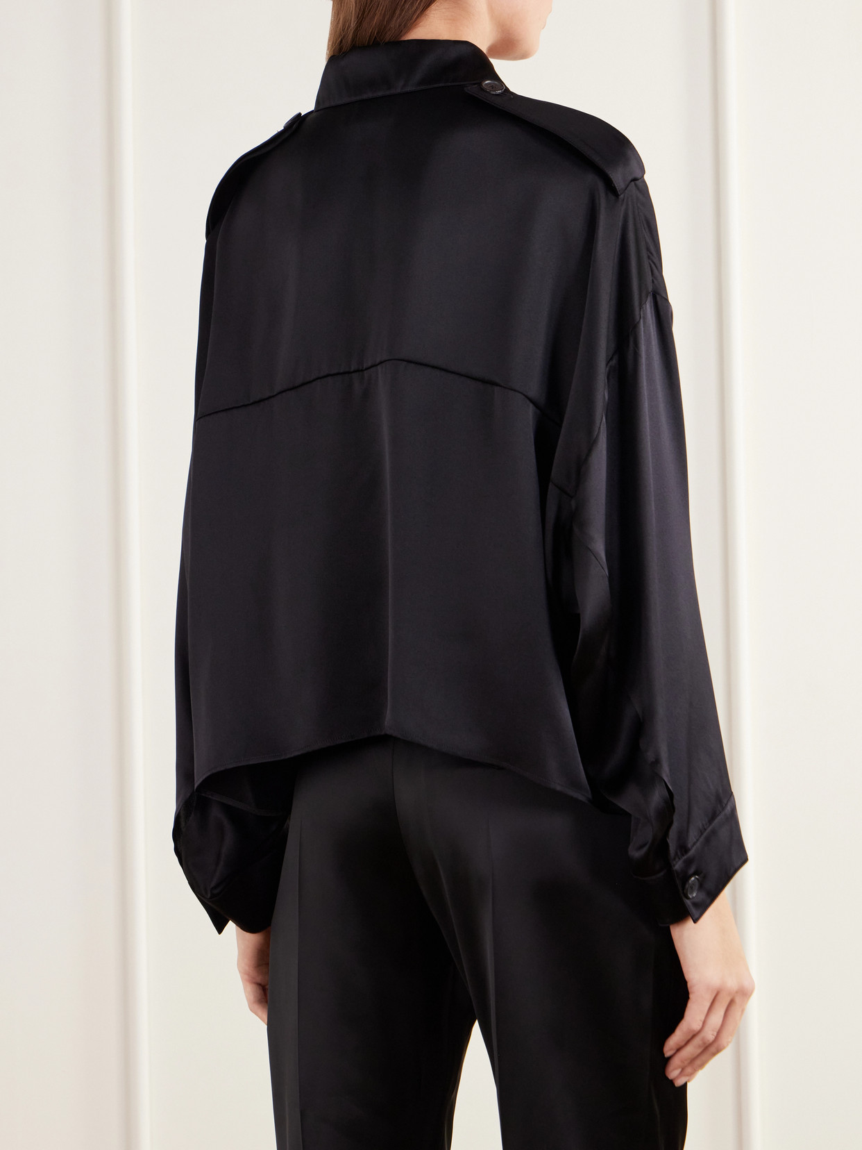 Bodine Silk-Satin Shirt