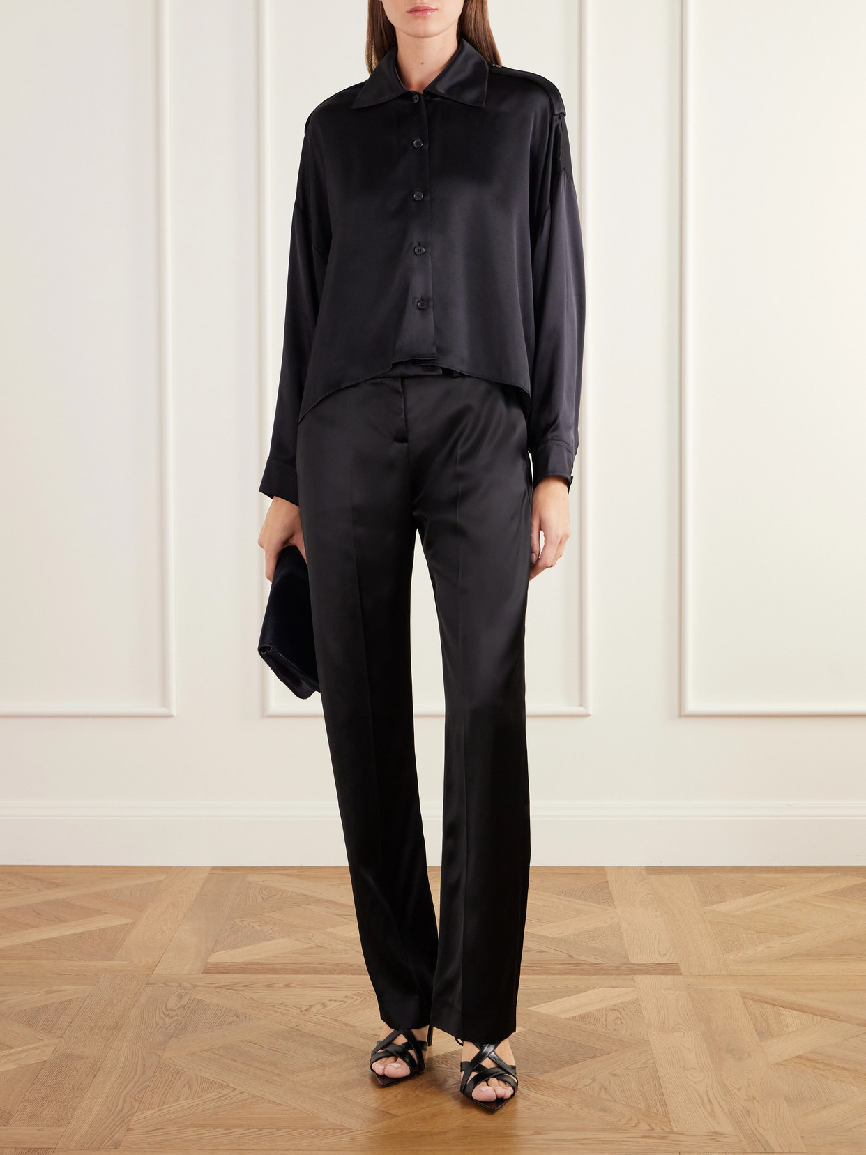 Bodine Silk-Satin Shirt