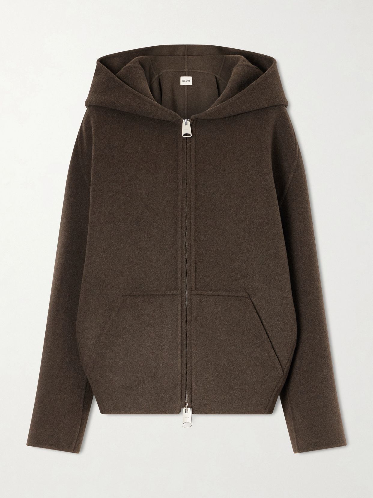 dolem hooded wool zip up jacket