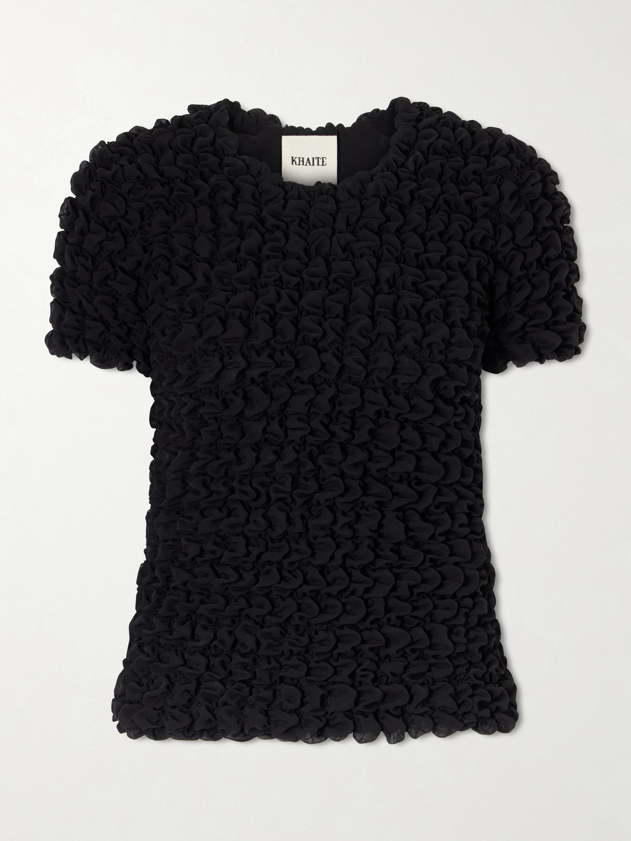 Polly Ruched Silk-Chiffon Top