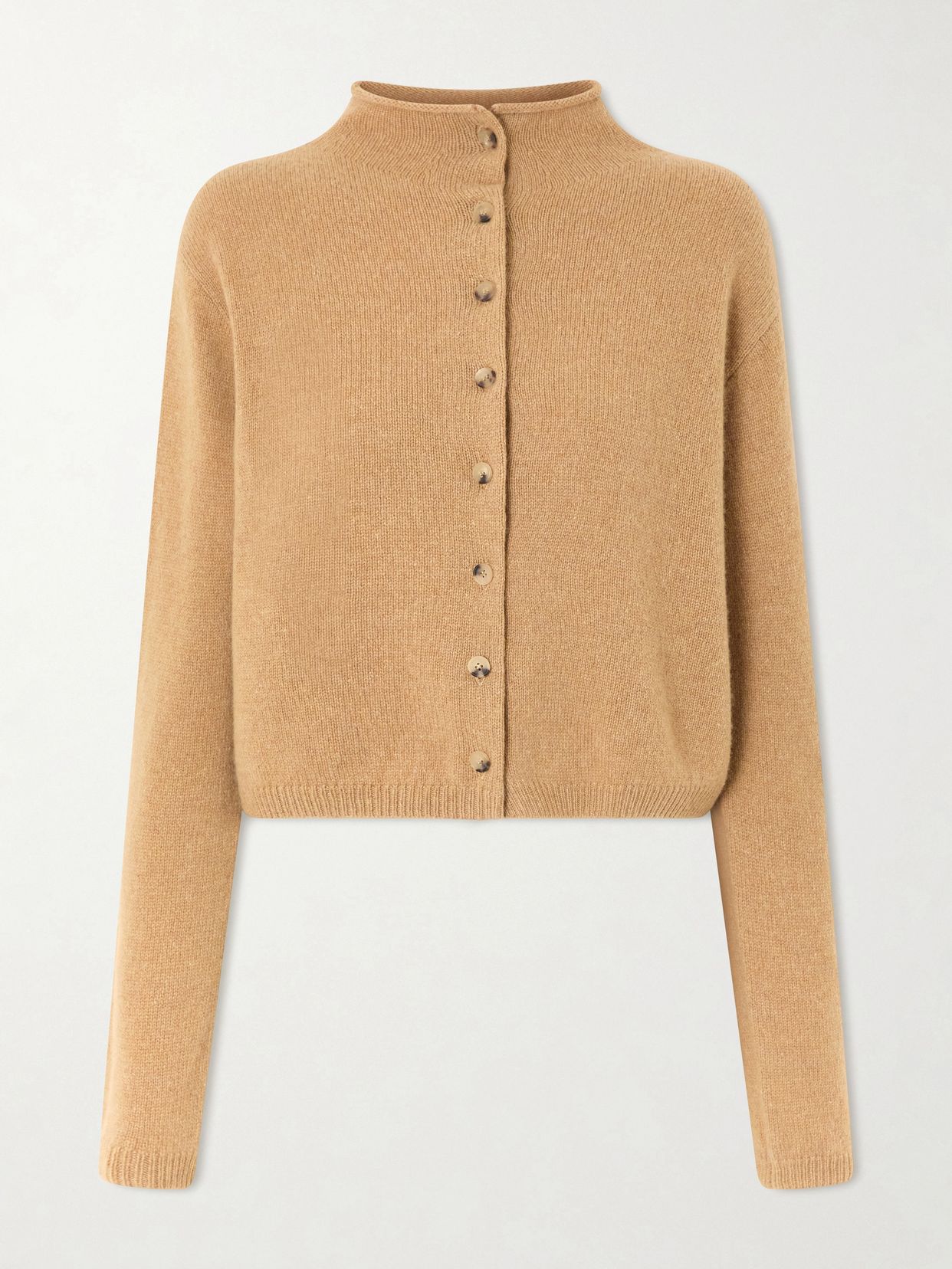 annora wool and cashmere blend turtleneck cardigan