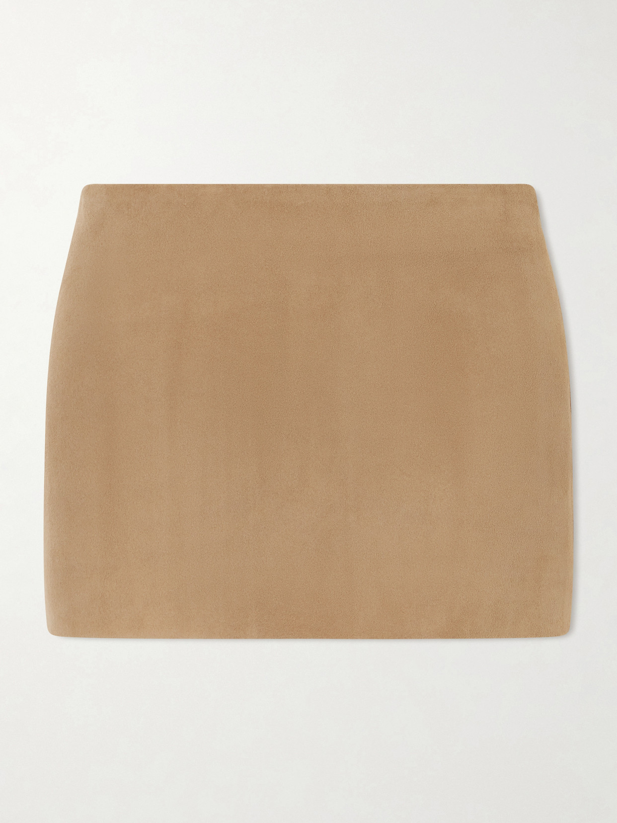 Khaite Jett Suede Mini Skirt In Neutral