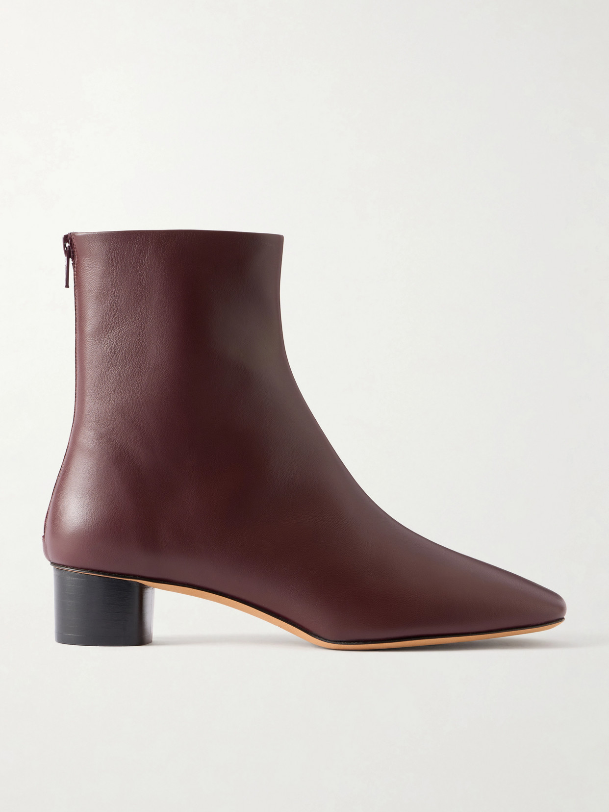 Le Monde Béryl - Carole Leather Ankle Boots - Burgundy