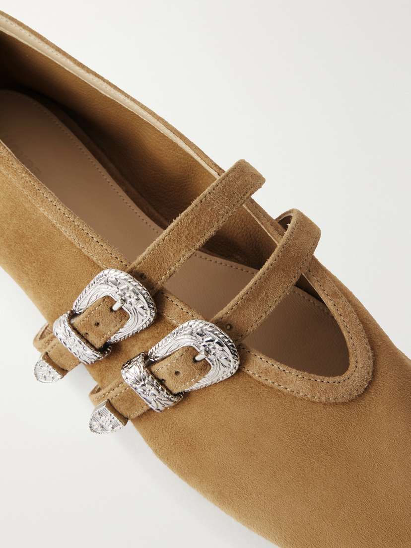 Le Monde Béryl Claudia Buckle-detail Suede Ballet Flats | Thumbnail 5