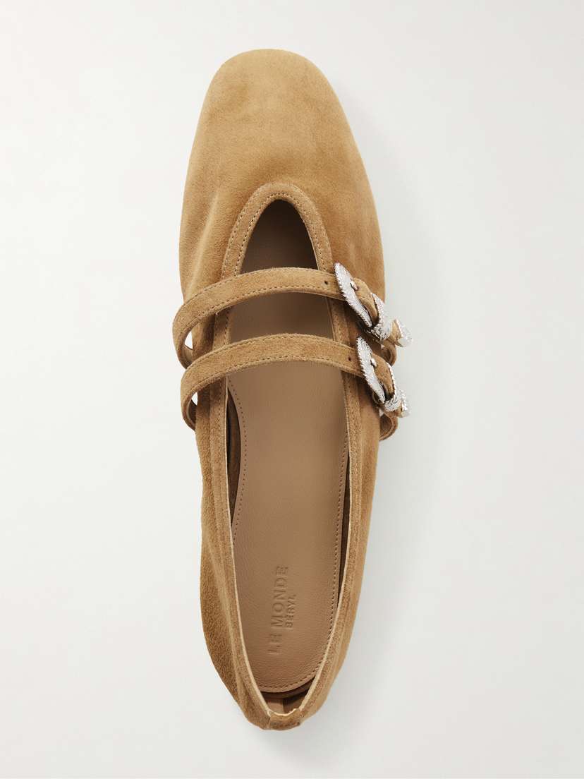 Le Monde Béryl Claudia Buckle-detail Suede Ballet Flats | Thumbnail 6