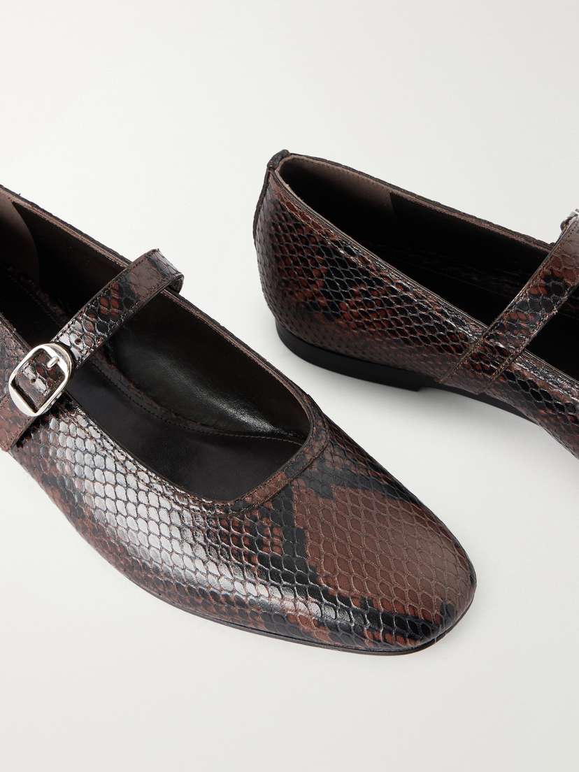Le Monde Béryl Mary Jane Snake-effect Leather Ballet Flats | Thumbnail 5 Le Monde Béryl Mary Jane Snake-effect Leather Ballet Flats | Thumbnail 5
