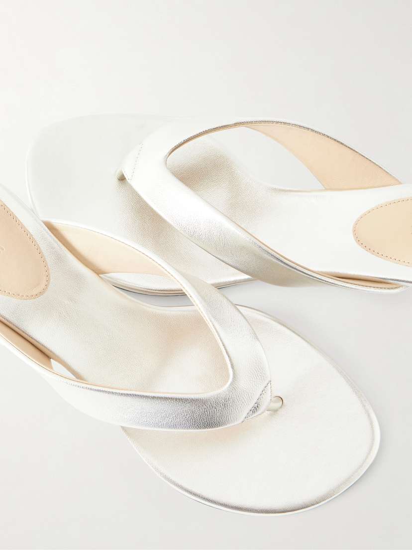 Le Monde Béryl Metallic Leather Wedge Sandals | Thumbnail 5