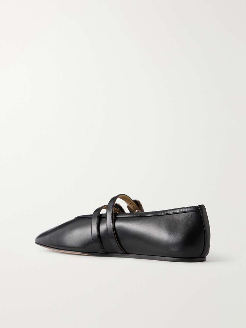 Le Monde Béryl Claudia Buckle-embellished Leather Ballet Flats | Thumbnail 3 Le Monde Béryl Claudia Buckle-embellished Leather Ballet Flats | Thumbnail 3