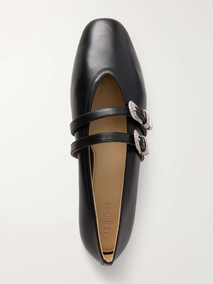 Le Monde Béryl Claudia Buckle-embellished Leather Ballet Flats | Thumbnail 5 Le Monde Béryl Claudia Buckle-embellished Leather Ballet Flats | Thumbnail 5