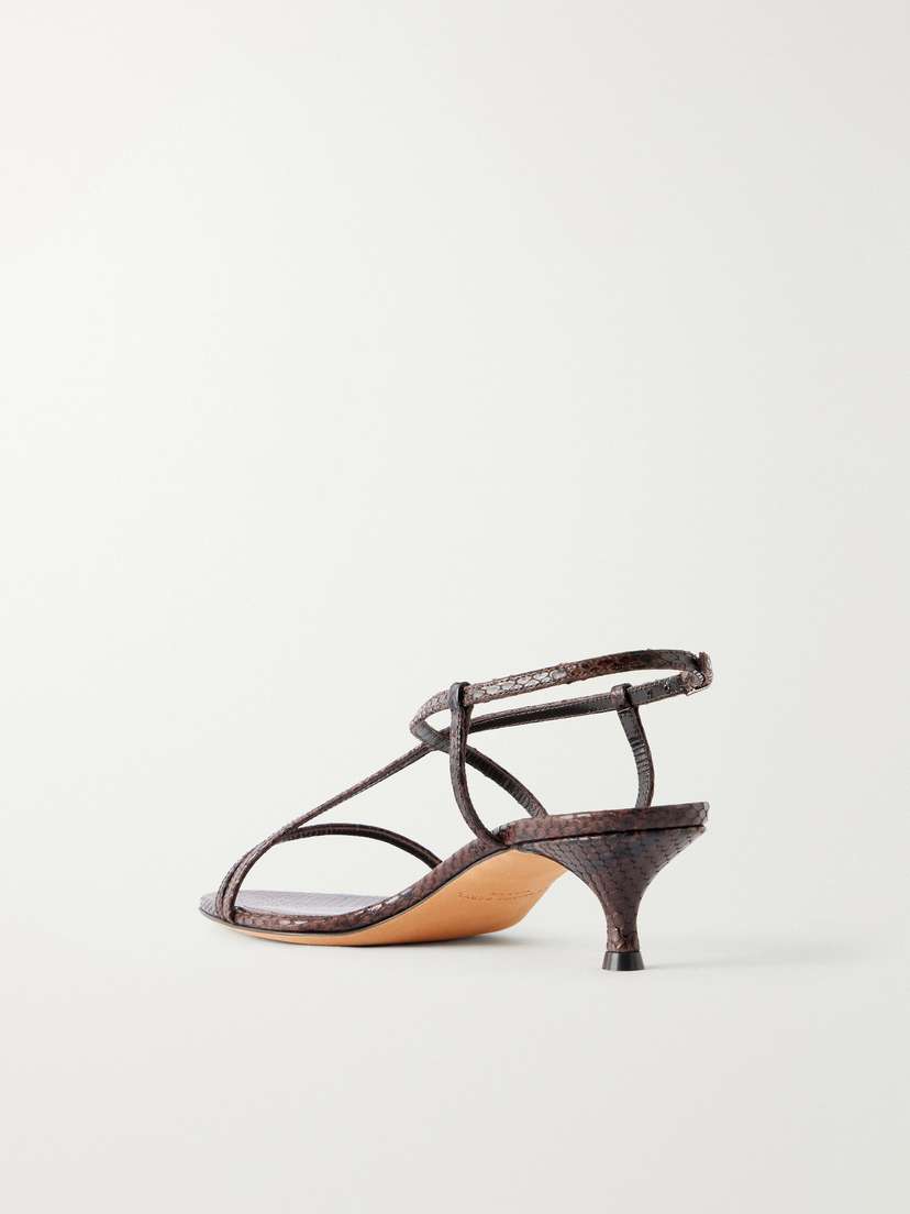 Le Monde Béryl Rio 35 Snake-effect Leather Sandals | Thumbnail 3 Le Monde Béryl Rio 35 Snake-effect Leather Sandals | Thumbnail 3