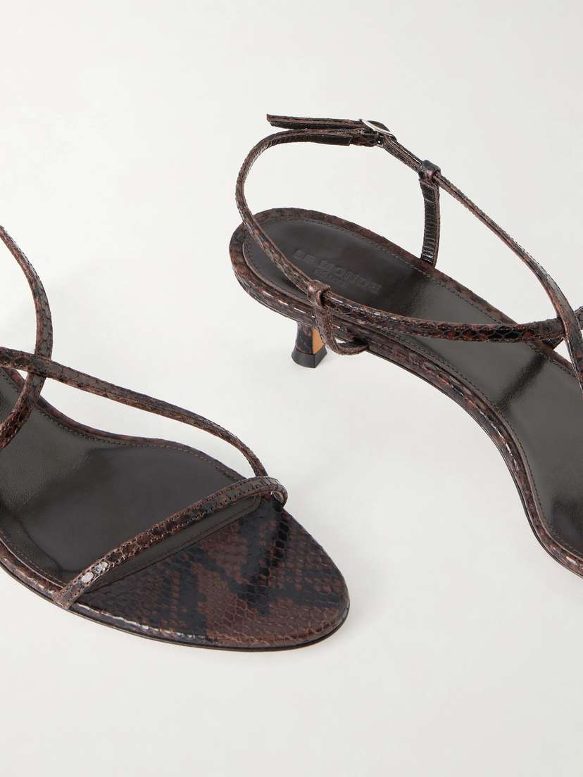 Le Monde Béryl Rio 35 Snake-effect Leather Sandals | Thumbnail 5 Le Monde Béryl Rio 35 Snake-effect Leather Sandals | Thumbnail 5
