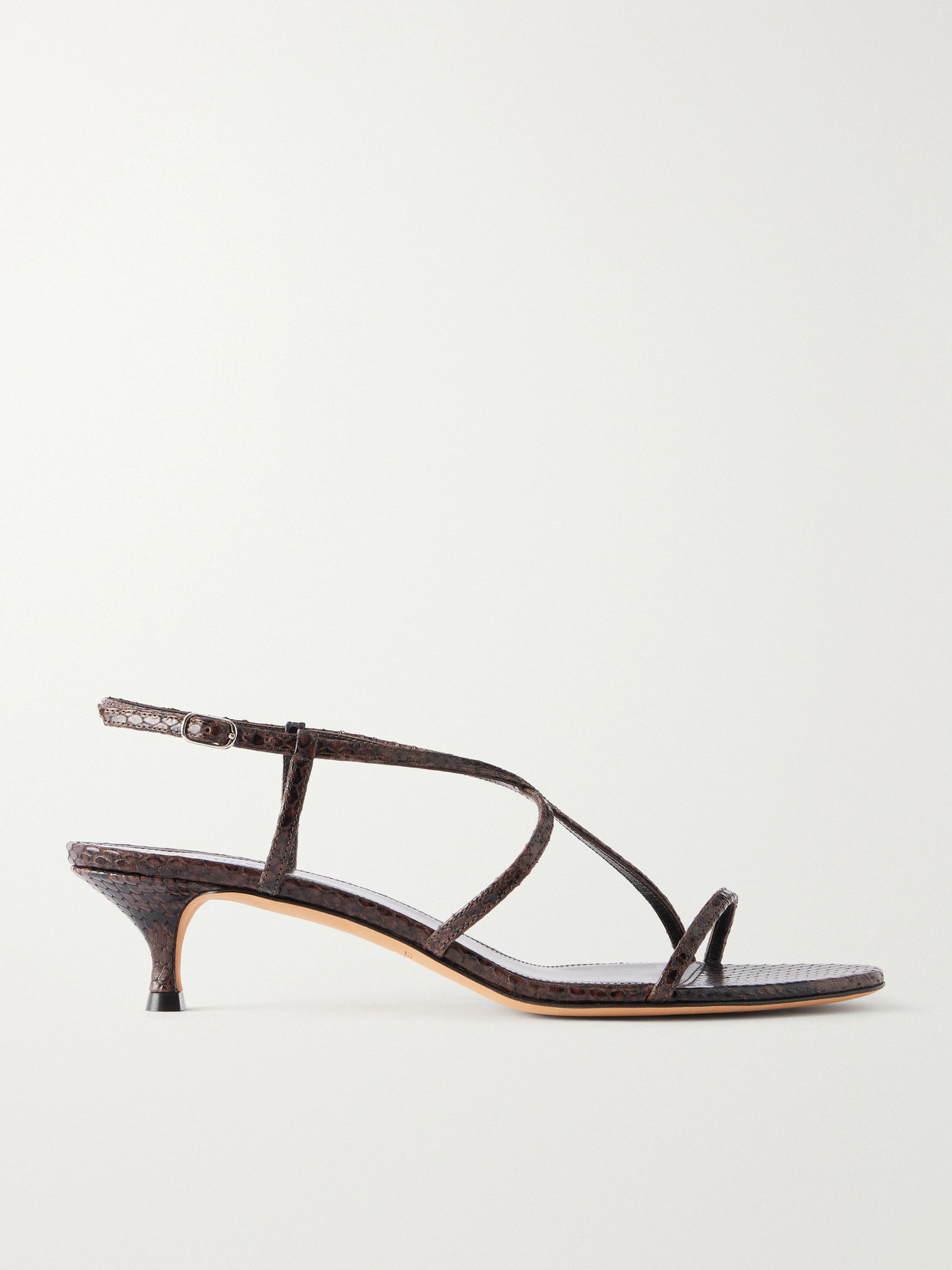 Le Monde Beryl Rio 35 Snake-effect Leather Sandals In Multi