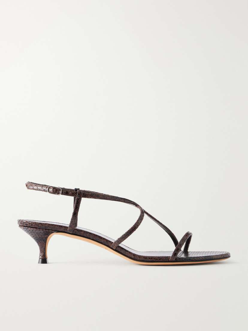 Le Monde Béryl Rio 35 Snake-effect Leather Sandals