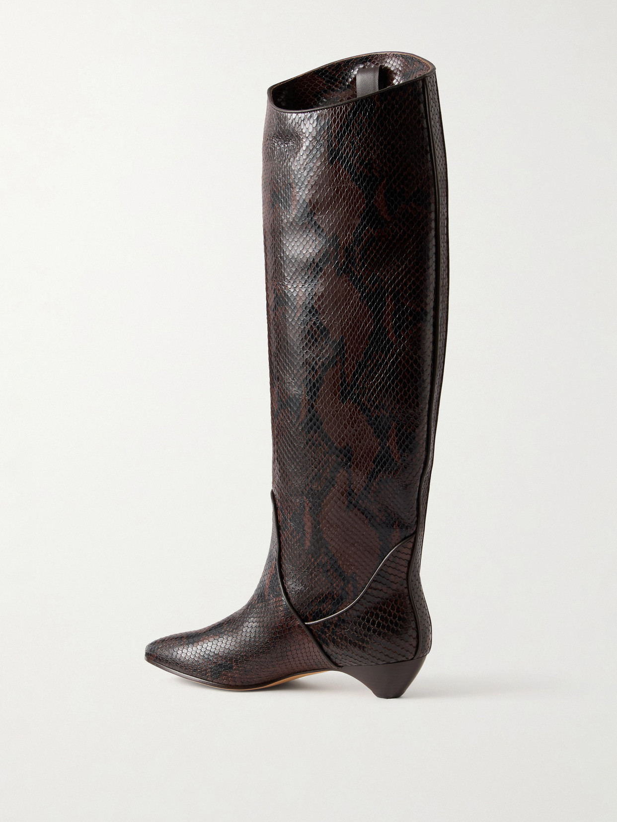 Le Monde Béryl - Allegra 25 Snake-Effect Leather Knee Boots
