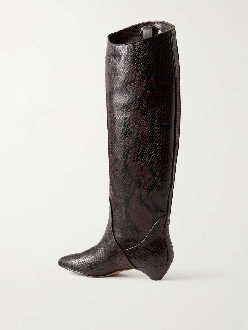 Le Monde Béryl Allegra 25 Snake-effect Leather Knee Boots | Thumbnail 3 Le Monde Béryl Allegra 25 Snake-effect Leather Knee Boots | Thumbnail 3
