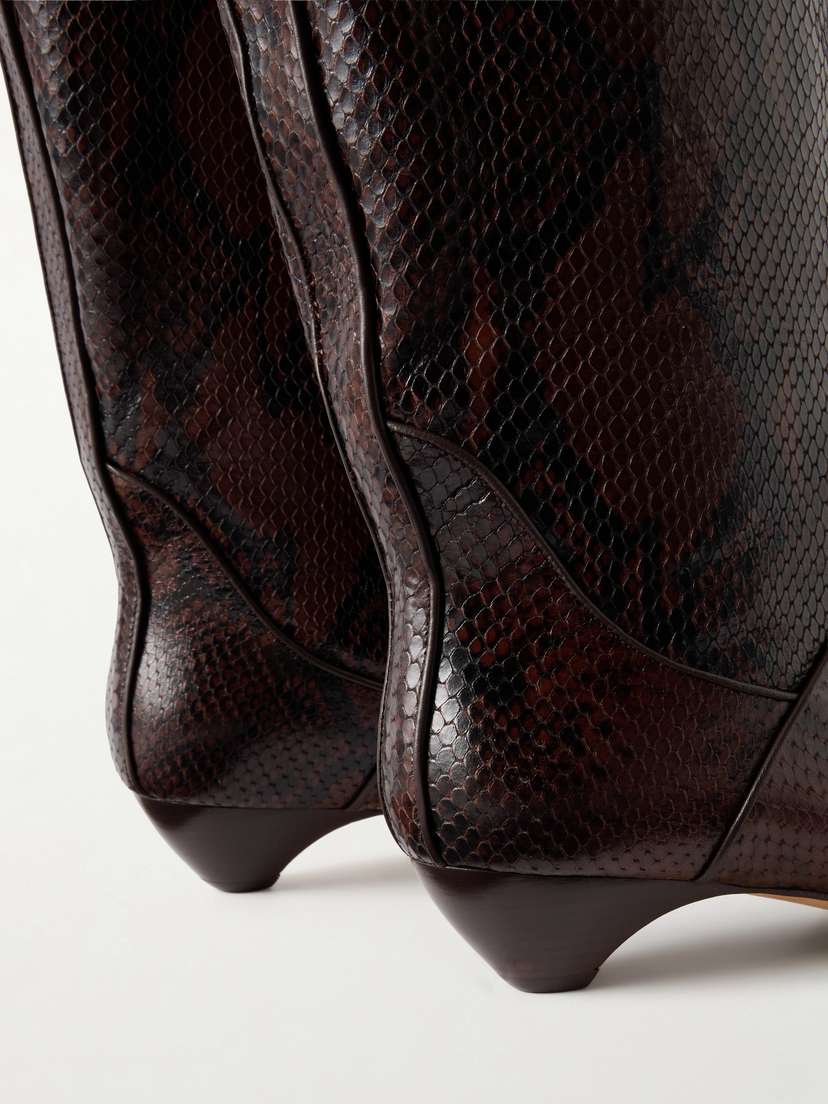 Le Monde Béryl Allegra 25 Snake-effect Leather Knee Boots | Thumbnail 5 Le Monde Béryl Allegra 25 Snake-effect Leather Knee Boots | Thumbnail 5