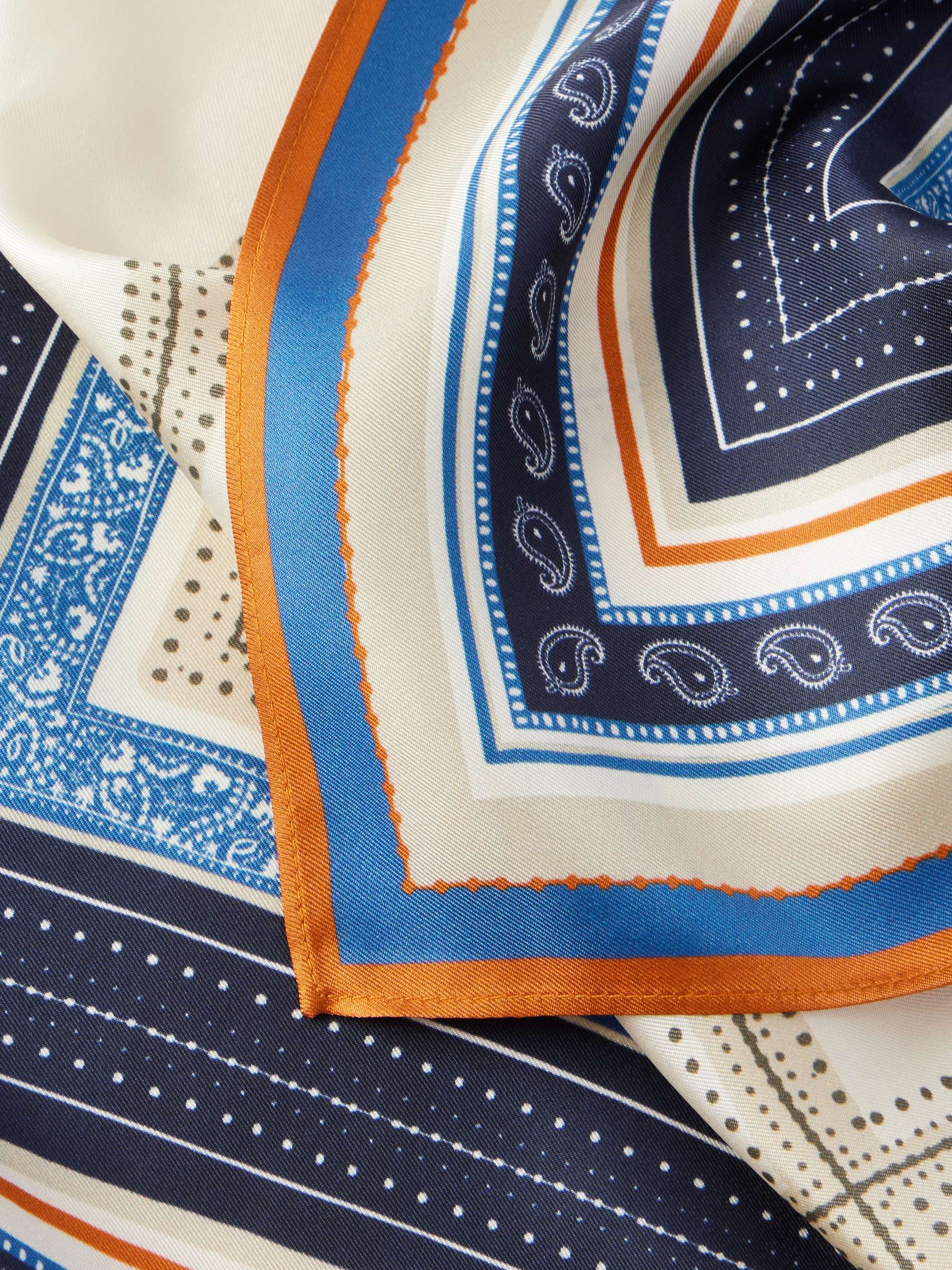 TOTEME Collector logo-print silk-twill scarf | NET-A-PORTER