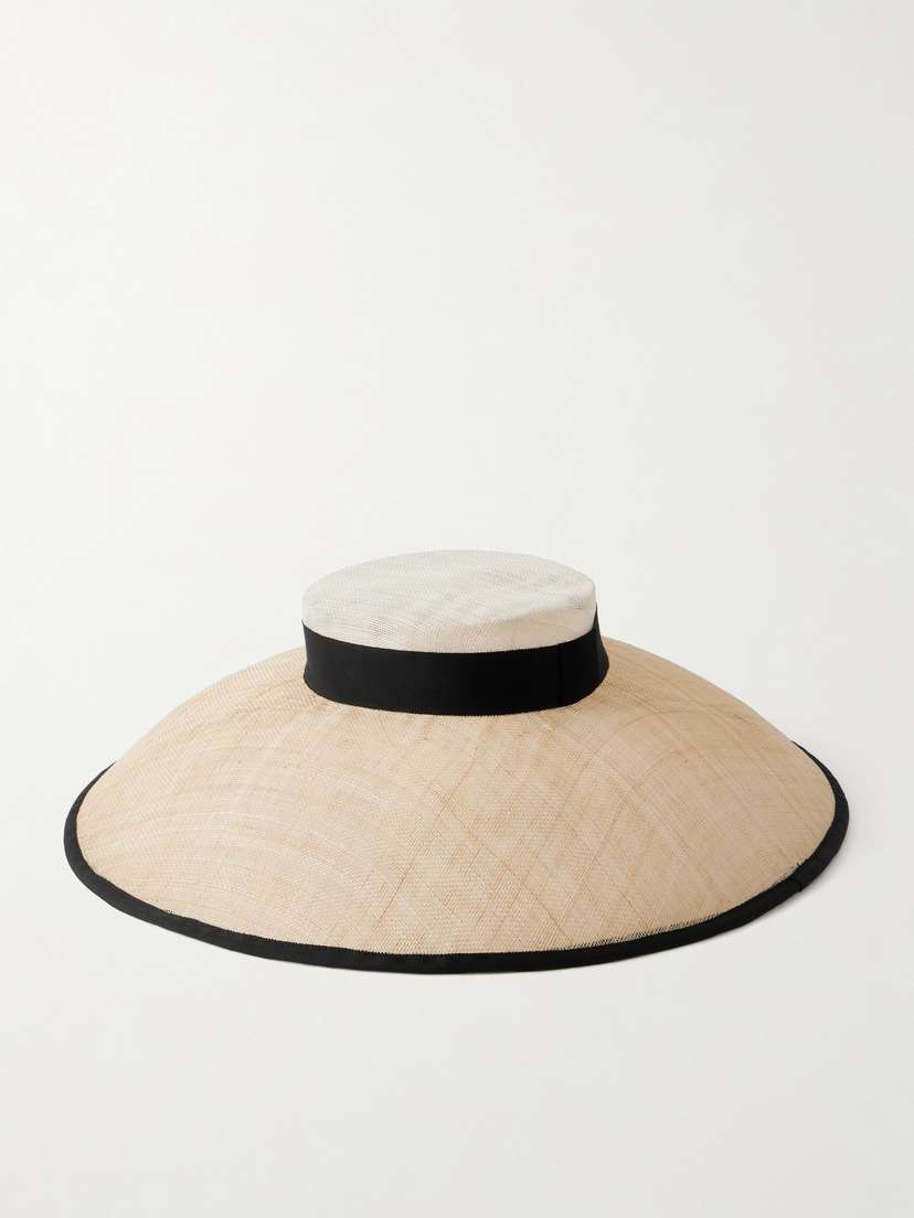 Gigi Burris Maris Grosgrain-trimmed Sinamay Sunhat