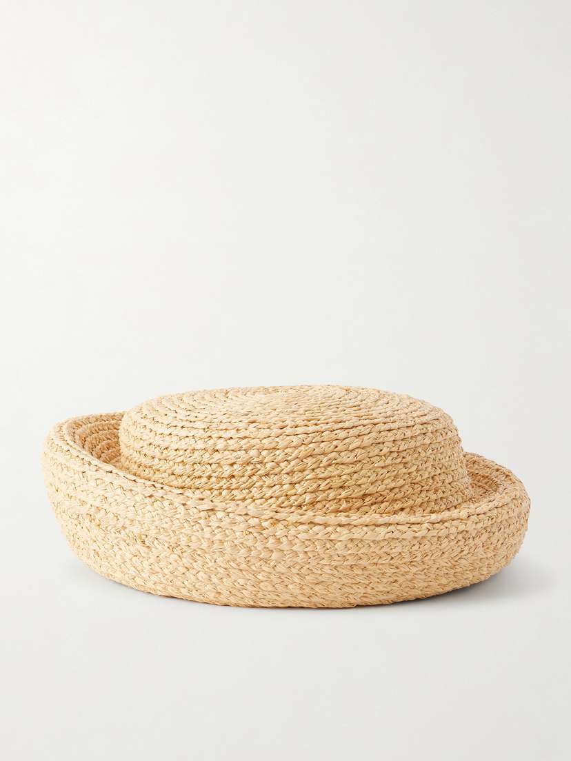 Gigi Burris Laura Woven Raffia Pillbox Hat