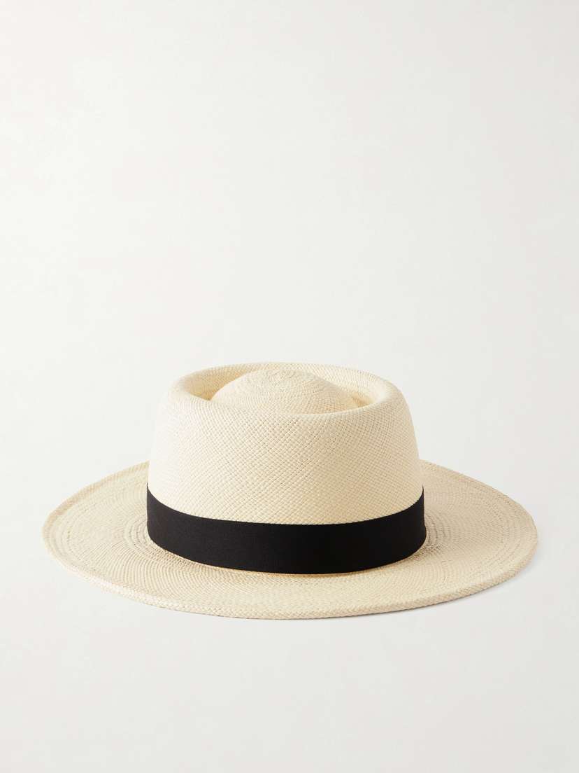 Gigi Burris Sophia Cotton-trimmed Woven Straw Fedora | Thumbnail 4 Gigi Burris Sophia Cotton-trimmed Woven Straw Fedora | Thumbnail 4