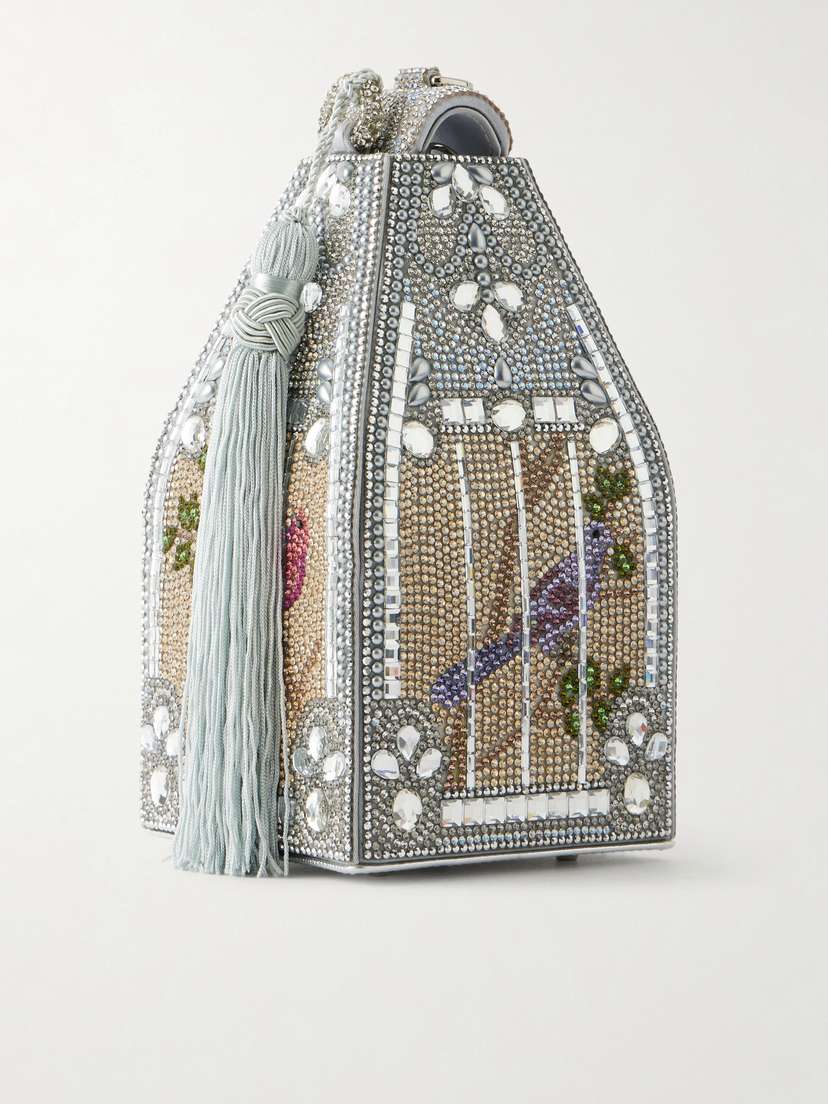 Judith Leiber Couture Landmark Crystal-embellished Satin Clutch