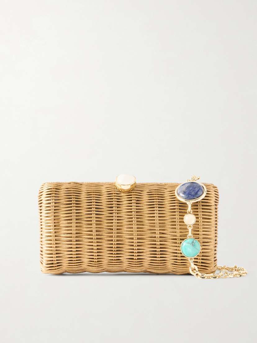 Judith Leiber Couture Poppy Basket Rattan Clutch | Thumbnail 7