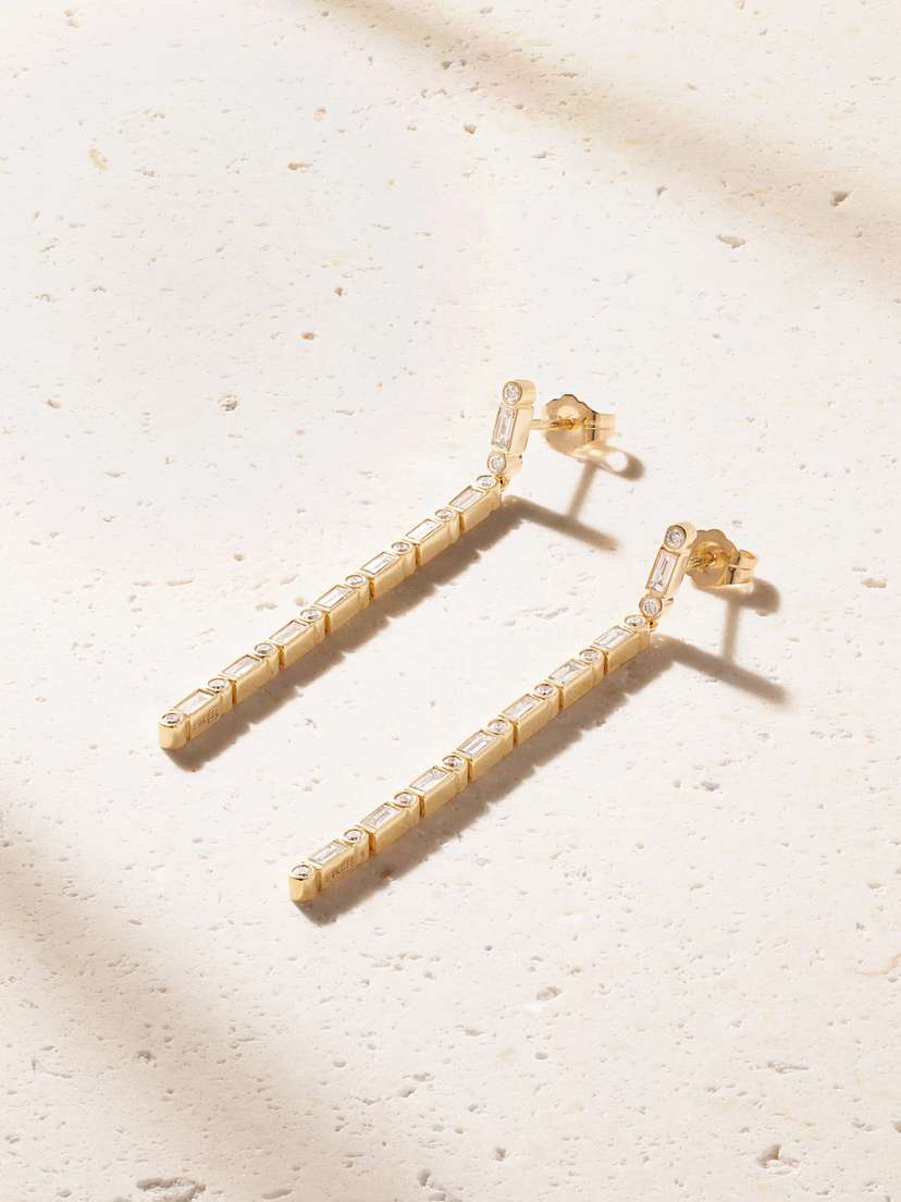 Sydney Evan 14-karat Gold Diamond Earrings