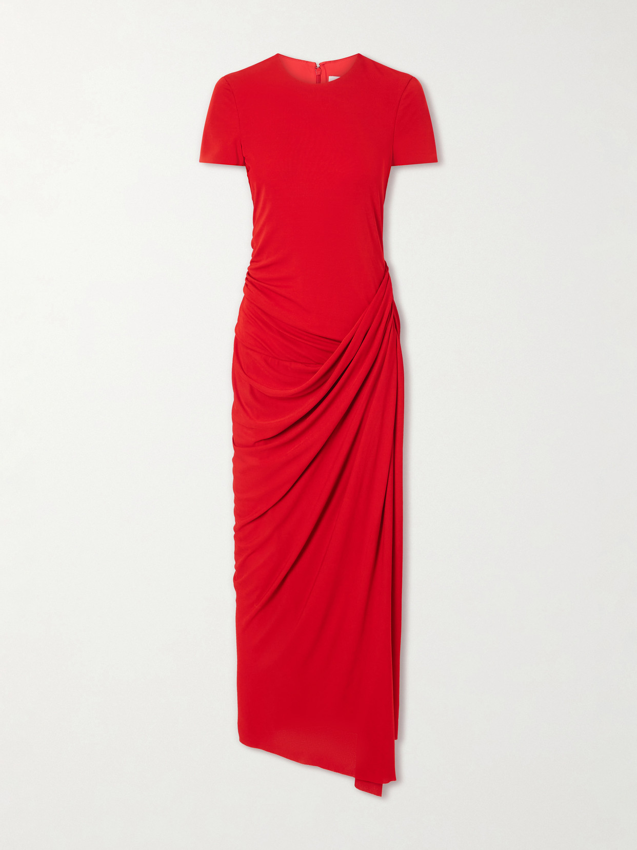 Erdem Draped Crepe Gown In Red