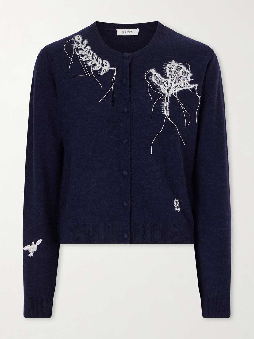 Erdem Embroidered Wool-blend Cardigan | Thumbnail 6 Erdem Embroidered Wool-blend Cardigan | Thumbnail 6