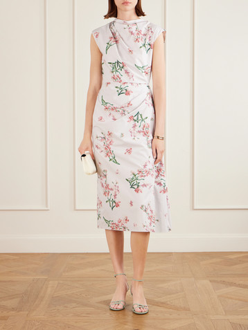 Erdem Floral-print cotton-poplin midi dress