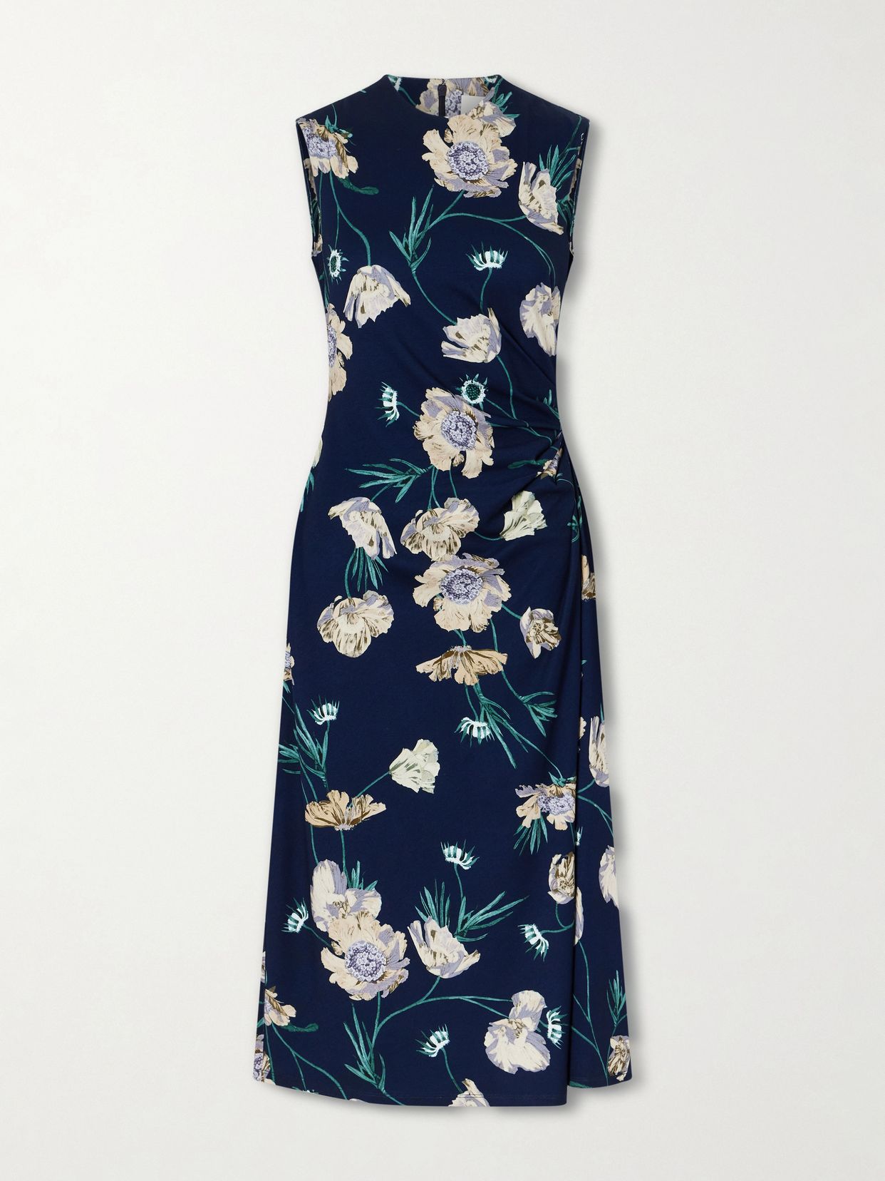 floral printed ponte midi dress