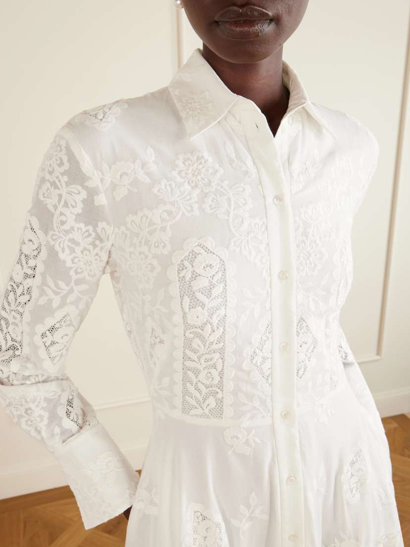 Erdem Embroidered Cotton-voile Midi Dress | Thumbnail 4 Erdem Embroidered Cotton-voile Midi Dress | Thumbnail 4